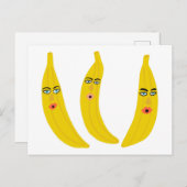 Carte postale Banana Trio Whimsical (Devant / Derrière)