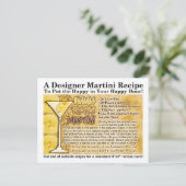 Carte postale Bananas Foster Martini Recette (Debout devant)
