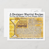Carte postale Bananas Foster Martini Recette (Devant / Derrière)