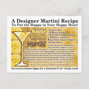 Carte postale Bananas Foster Martini Recette
