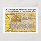 Carte postale Bananas Foster Martini Recette (Devant)