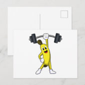 Carte Postale Banane à l'entraînement de force avec haltère (Devant / Derrière)