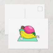 Carte Postale Banane à Yoga Fitness (Devant / Derrière)