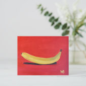 Carte Postale Banane avec fond rouge (Debout devant)