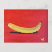 Carte Postale Banane avec fond rouge (Devant)