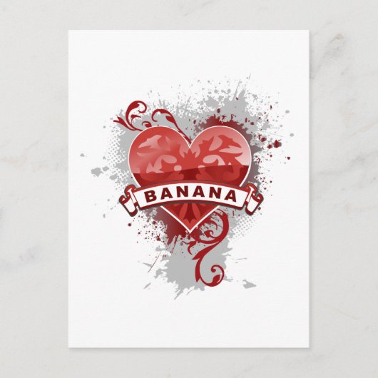 Carte Postale Banane de coeur (Devant)