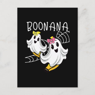 Carte Postale Banane fantôme mignon Boonana Halloween