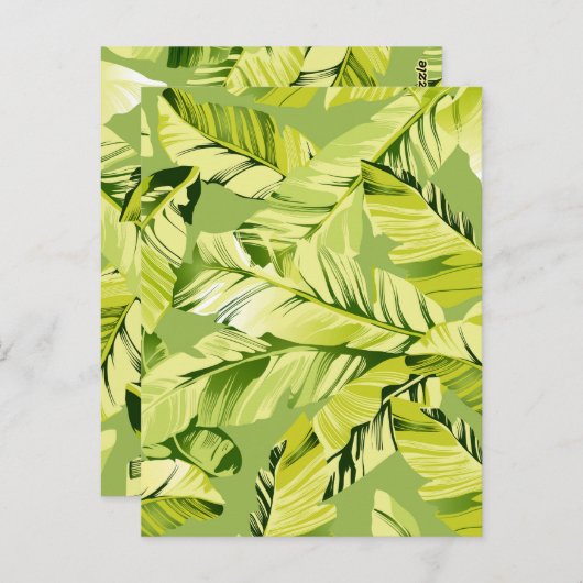 Carte Postale Banane Feuille 5 (Devant / Derrière)