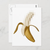 Carte Postale Banane pelée à la censure (Devant / Derrière)