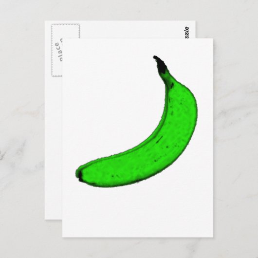 Carte Postale banane verte (Devant / Derrière)