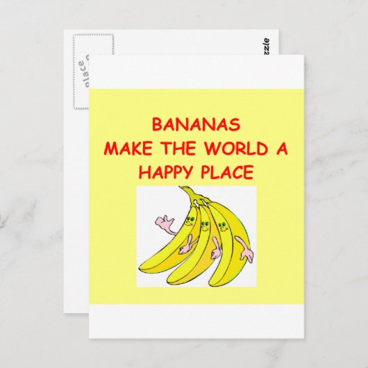 Carte Postale bananes (Devant / Derrière)