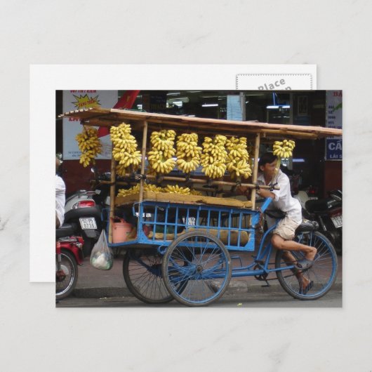 Carte Postale Bananes à vendre (Devant / Derrière)