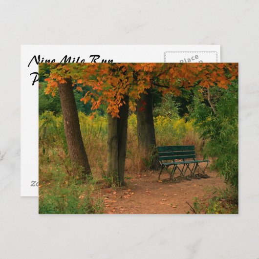 Carte Postale banc (Devant / Derrière)