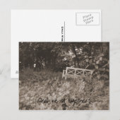 Carte Postale Banc blanc (Devant / Derrière)