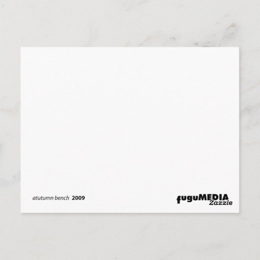 Carte Postale banc d'automne (Dos)
