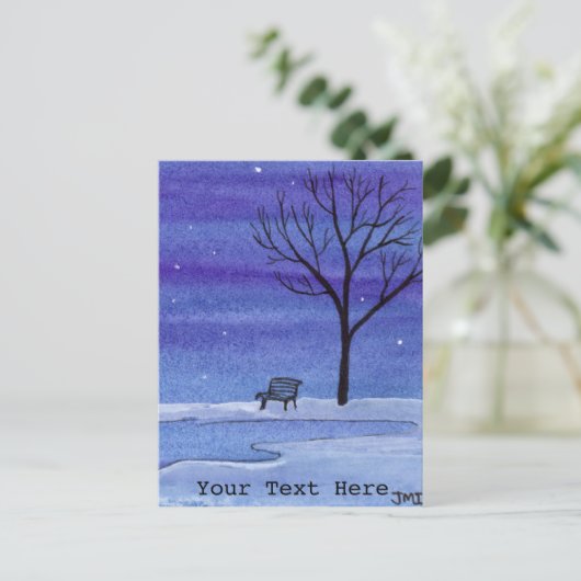 Carte Postale Banc de l'étang  (Debout devant)