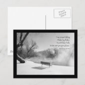 Carte Postale Banc de neige en silence (Devant / Derrière)