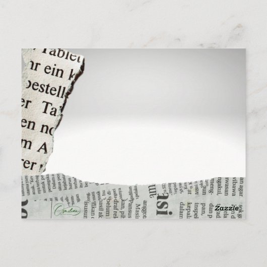 Carte Postale Banc de parc (Dos)