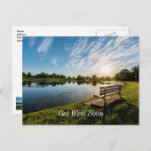 Carte Postale Banc de parc au coucher du soleil à Cape Girardeau (Devant / Derrière)