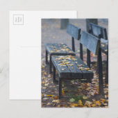 Carte Postale Banc de parc du matin Foggy, Allemagne (Devant / Derrière)