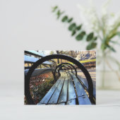 Carte Postale Banc de parc unique à Central Park, New York (Debout devant)