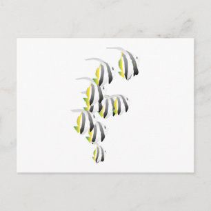 Carte Postale Banc de poissons tropicaux