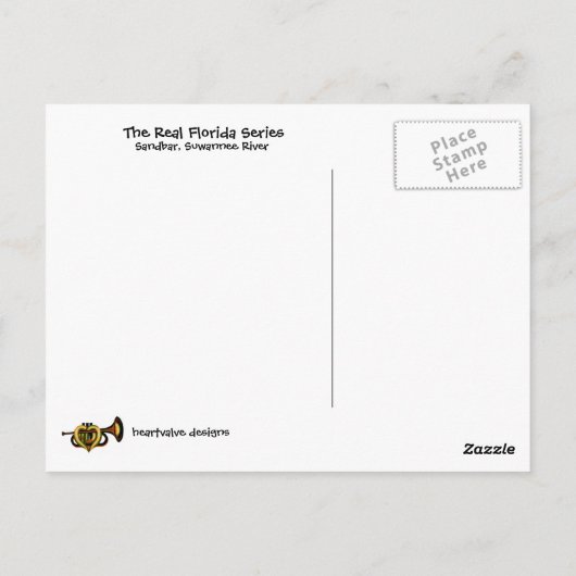 Carte Postale Banc de sable de Suwannee (Dos)