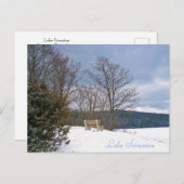 Carte Postale Banc d'hiver Scranton PA Lake Scranton (Devant / Derrière)