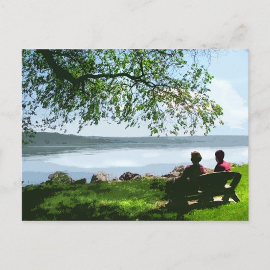 Carte Postale Banc du lac Cayuga (Devant)