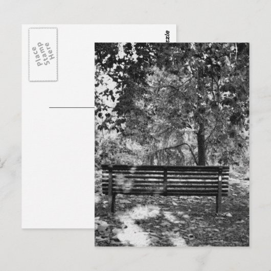 Carte Postale Banc du parc (Devant / Derrière)