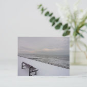 Carte Postale Banc, Neige et Mer (Debout devant)