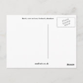 Carte Postale Banc, Neige et Mer (Dos)