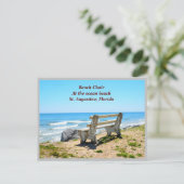 Carte Postale Banc Sur La Plage (Debout devant)