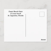 Carte Postale Banc Sur La Plage (Dos)