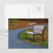 Carte Postale Banc sur la promenade 2 (Devant / Derrière)