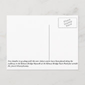 Carte Postale Banc sur la promenade 2 (Dos)