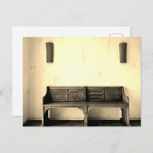 Carte Postale Banc vintage (Devant / Derrière)