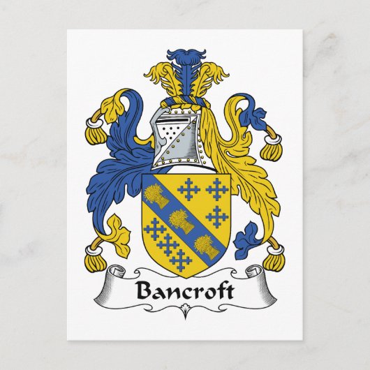 Carte Postale Bancroft Family Crest (Devant)