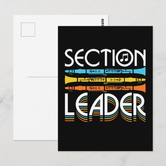 Carte Postale Bande chef de section Clarinet (Devant / Derrière)