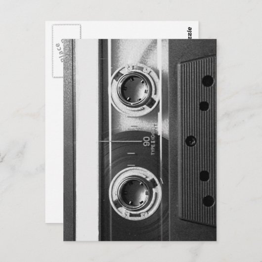 Carte Postale Bande Compact Cassette (Devant / Derrière)
