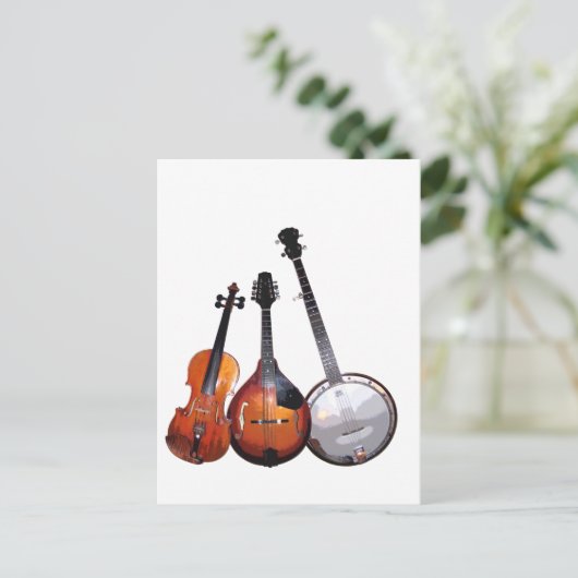 Carte Postale Bande de Bluegrass filtrée (Debout devant)