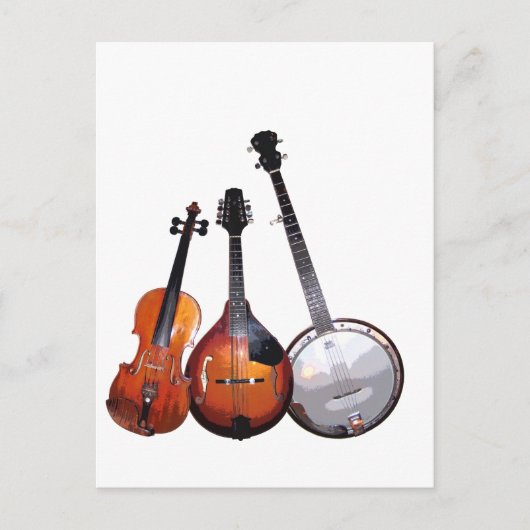 Carte Postale Bande de Bluegrass filtrée (Devant)