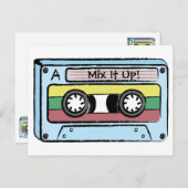 Carte Postale Bande De Cassette Dessinée À La Main (Mélanger Ver (Devant / Derrière)