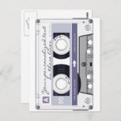 Carte Postale Bande de cassette - gris - (Devant / Derrière)