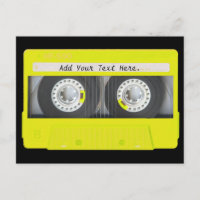 Bande de cassette personnalisable en néon jaune