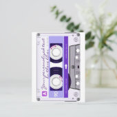 Carte Postale Bande de cassette - violet - (Debout devant)