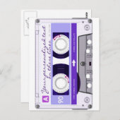Carte Postale Bande de cassette - violet - (Devant / Derrière)