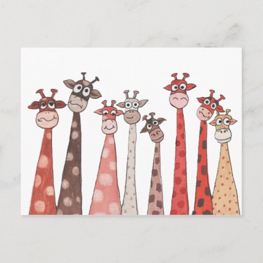 Carte Postale Bande de girafes (Devant)
