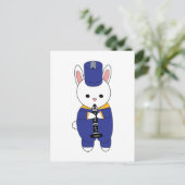 Carte Postale Bande de Marquage de lapin Clarinet bleu jaune (Debout devant)