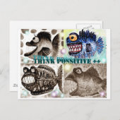 Carte Postale Bande de poissons de monstre (Devant / Derrière)